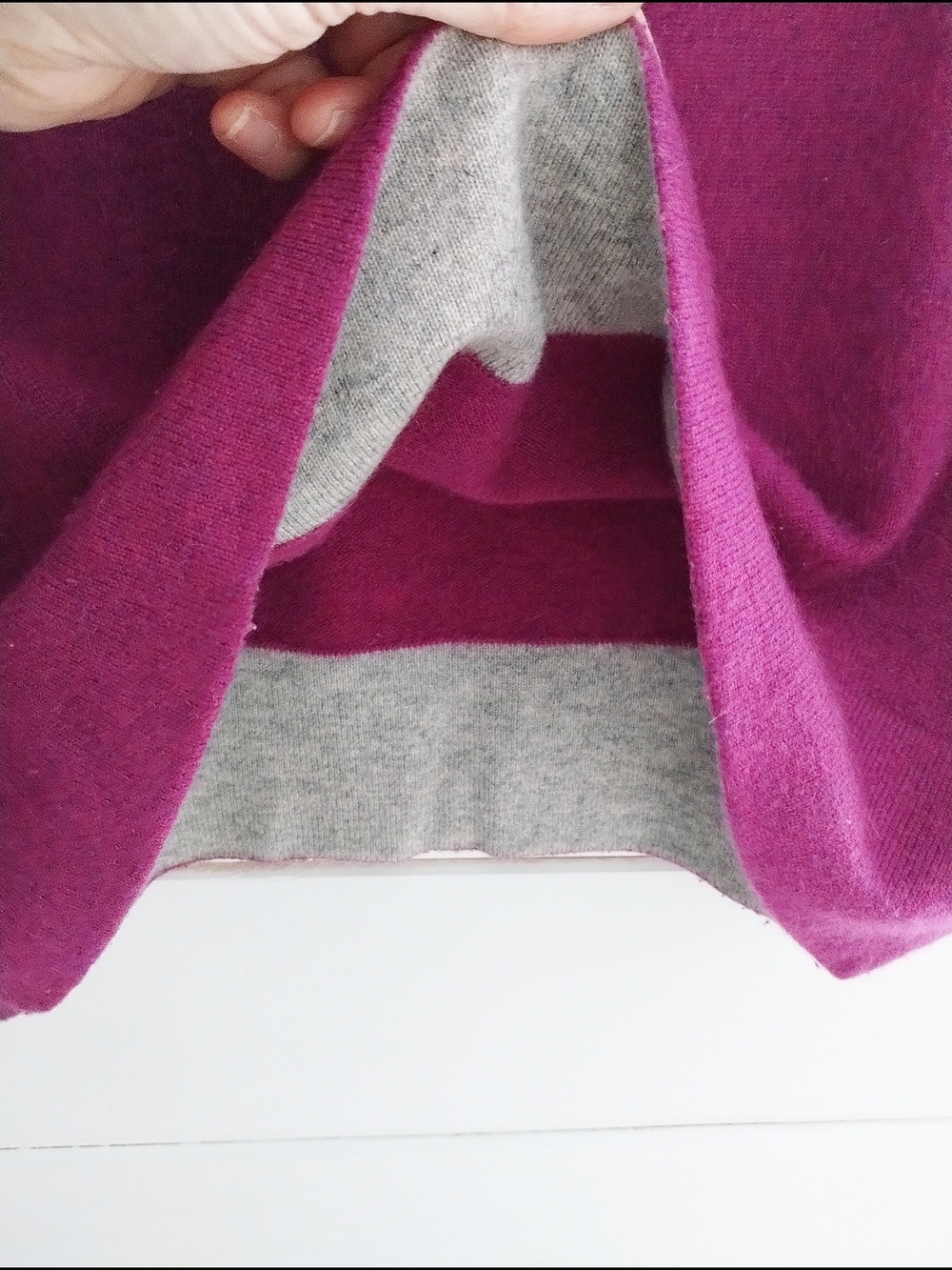 Boden Cashmere Boatneck Sweater Fuchsia 3/4 Sleeve UK 12 - Picture 5 of 9